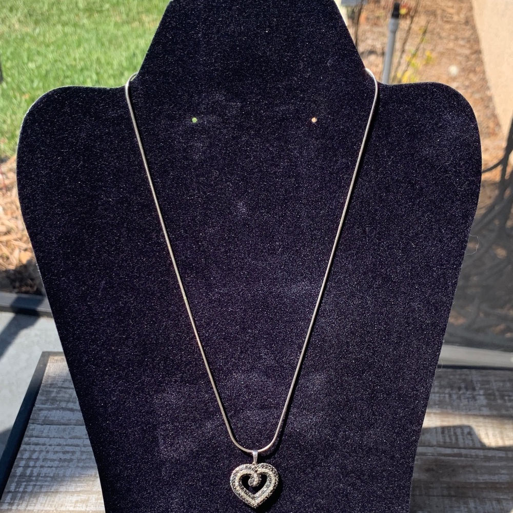 Silver Heart Pendant Necklace